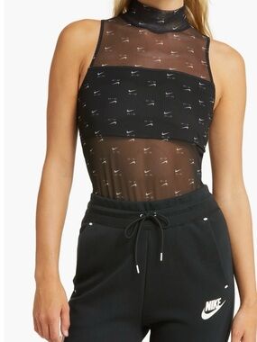 Nike Air Women's Printed Mock-Neck Bodysuit NWT Size XL